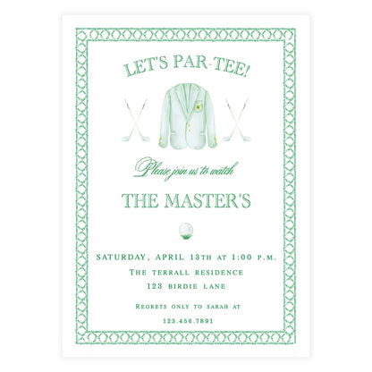 Masters Viewing Party Invitation