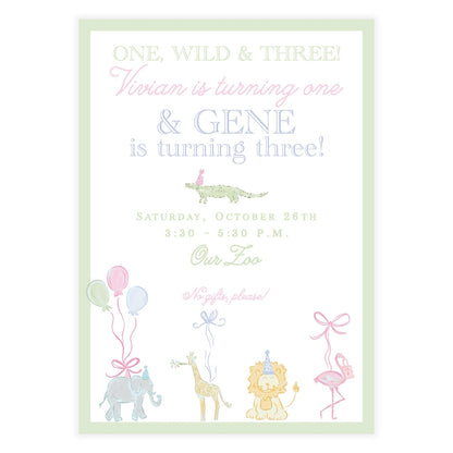 Party Animals Birthday Invitation