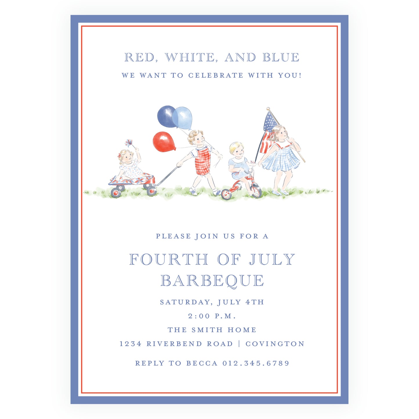 Sweet Liberty Parade Invitation