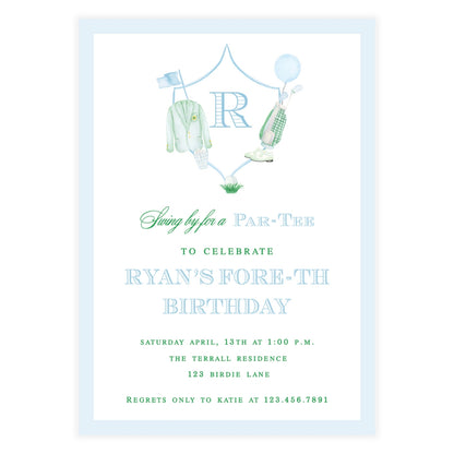 Masters Blue Crest Invitation