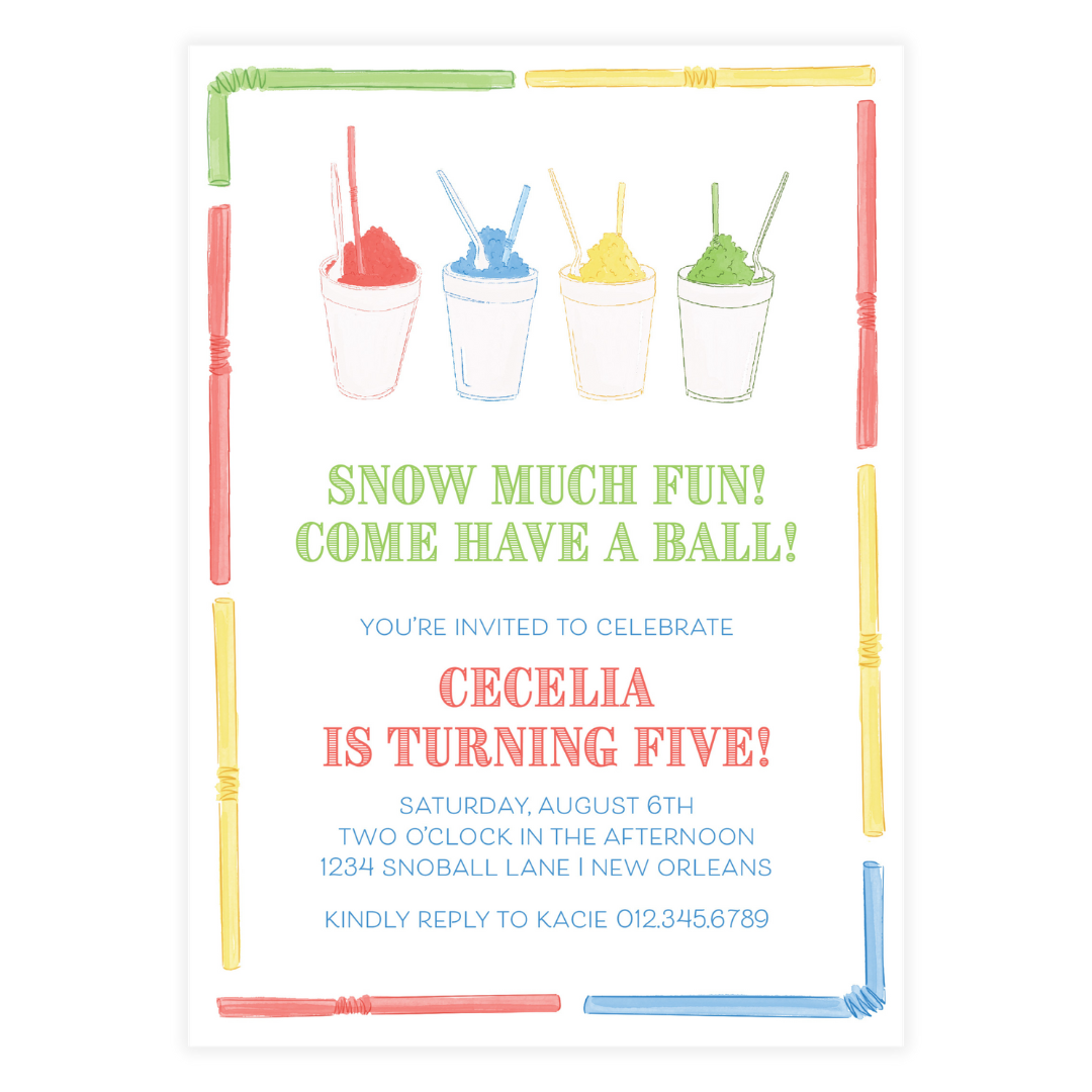 Snowball Invitation