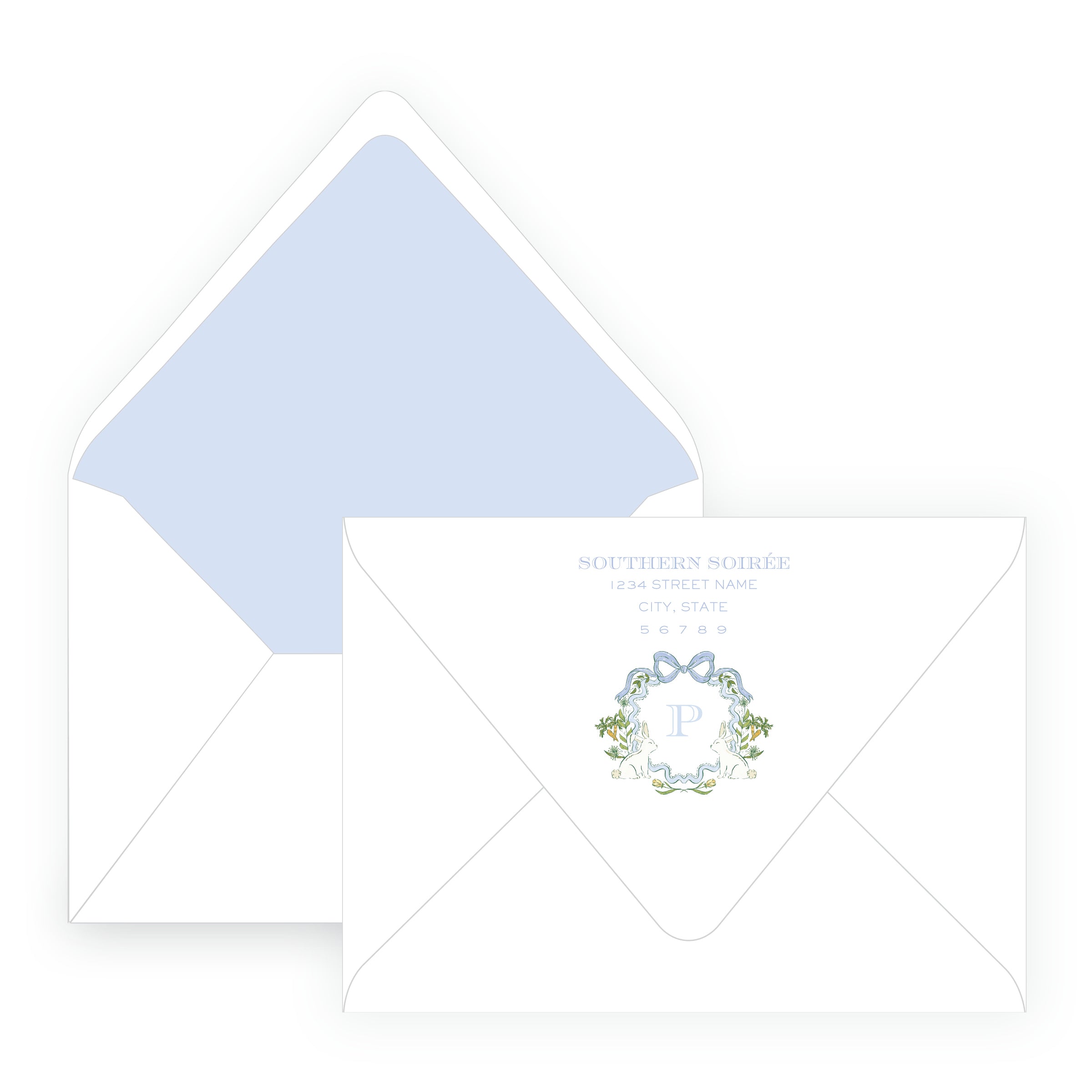 Some Bunny Blue Crest Invitation