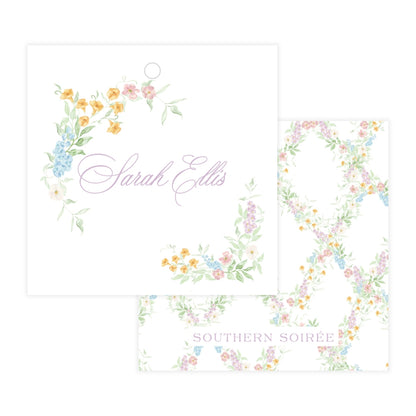 Floral Corners Square Gift Tag
