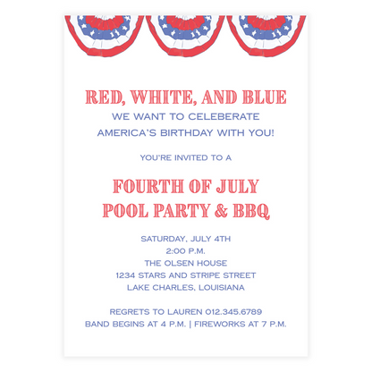 Americana Banner Invitation