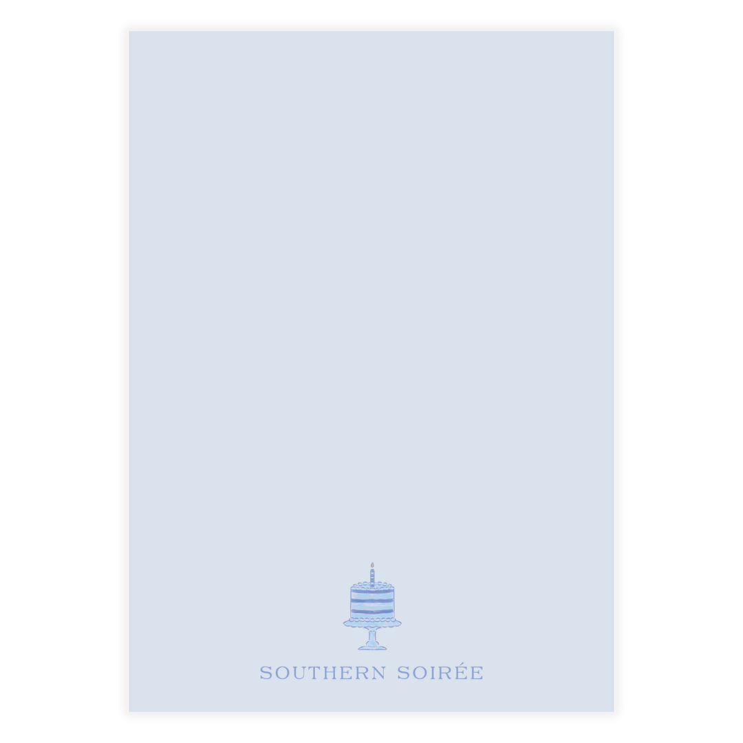 One Little Candle Blue Invitation