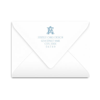 Chic Monogram Notecard