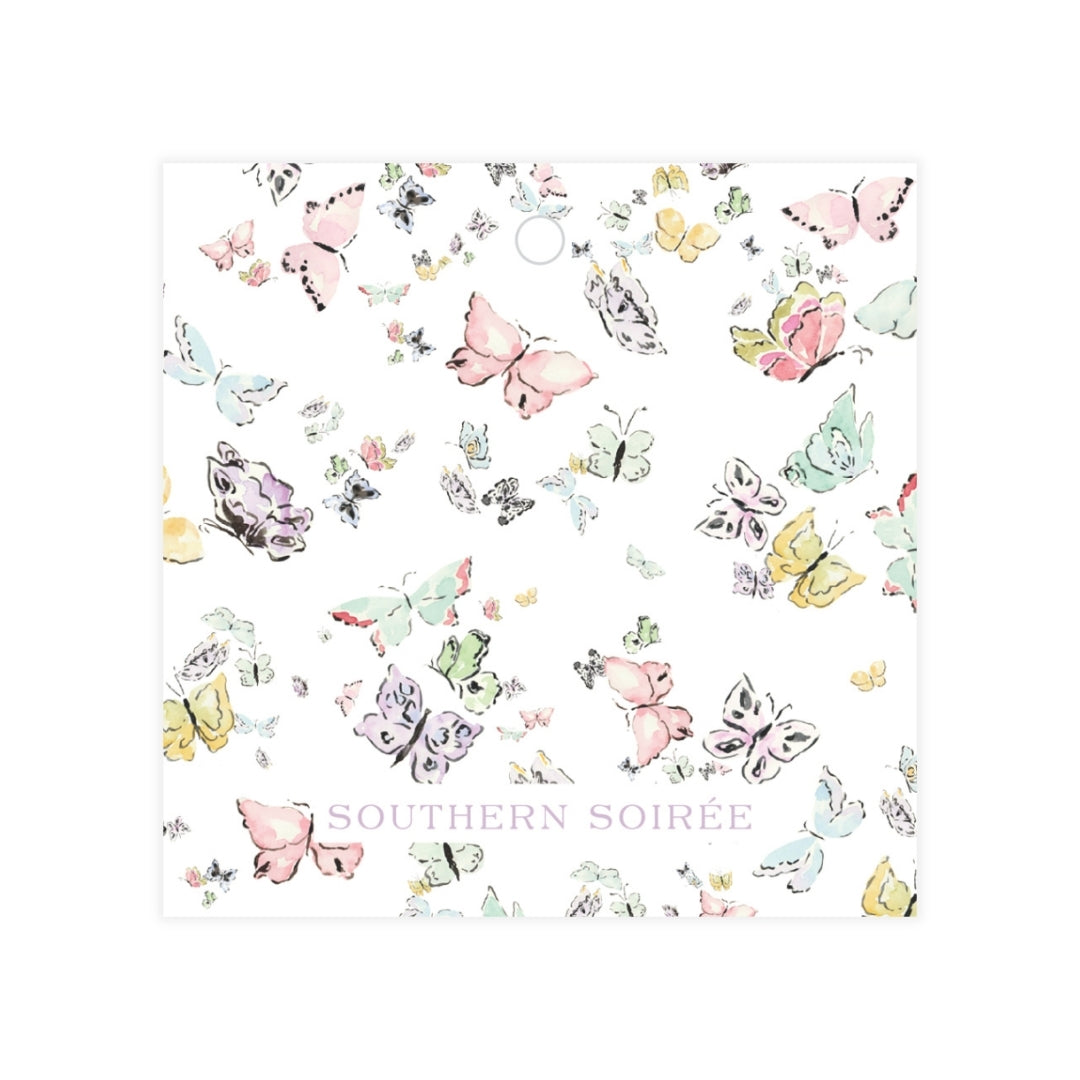 Butterfly Kisses Square Gift Tag