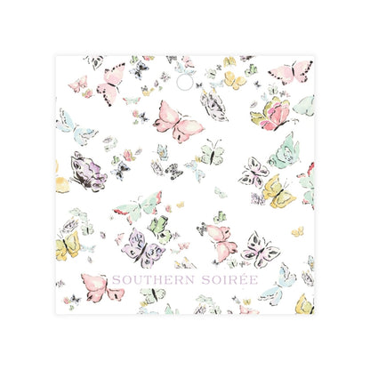 Butterfly Kisses Square Gift Tag