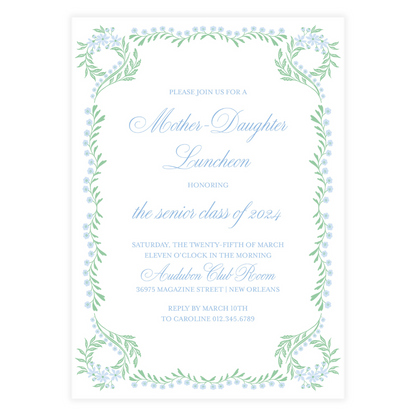 Chinoiserie Blue Block Invitation