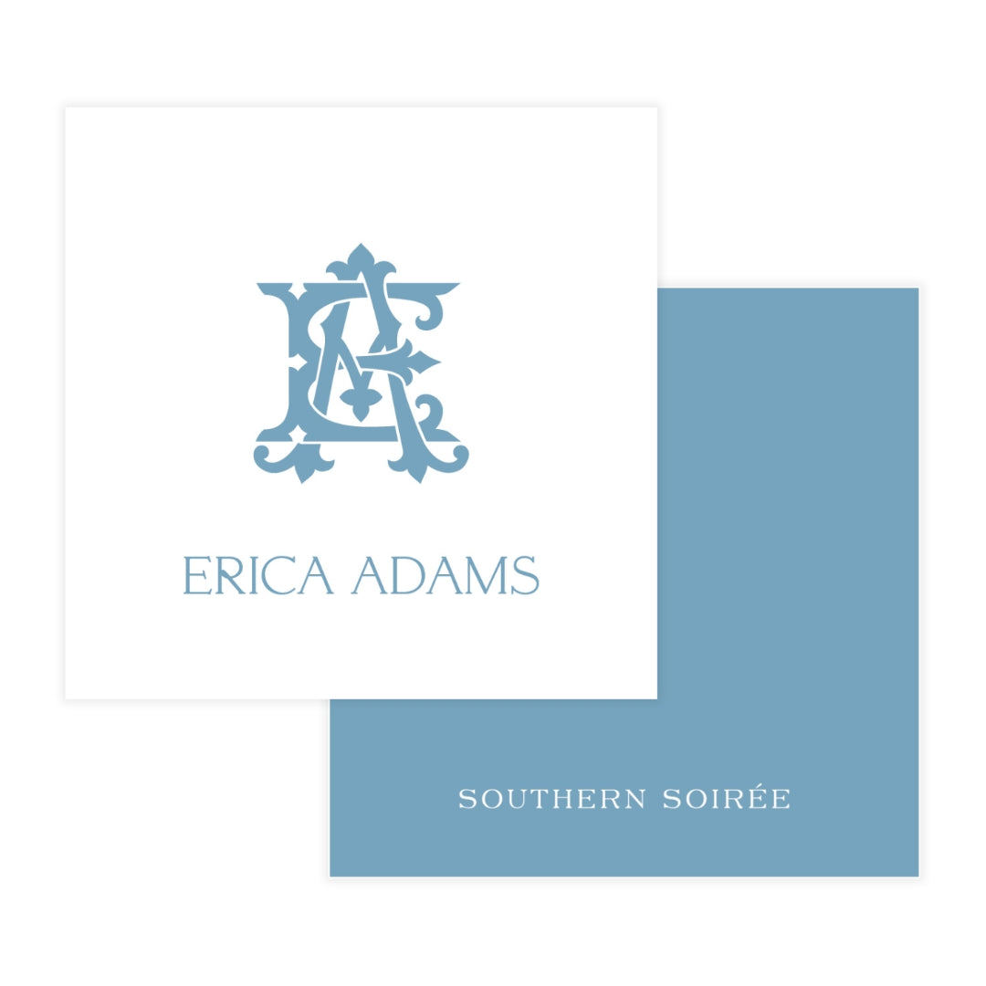 Chic Monogram Enclosure Card