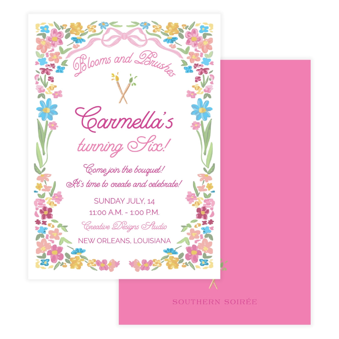 Blooms & Brushes Invitation