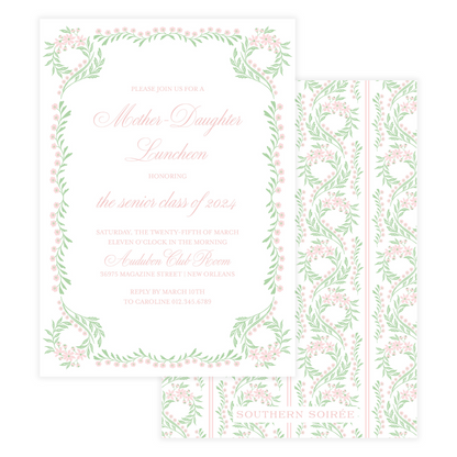 Chinoiserie Pink Block Invitation