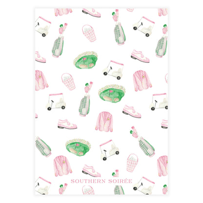 Masters Pink & Green Invitation