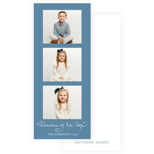 Merry Christmas 3 Photos Holiday Slim (Customizable Colors)