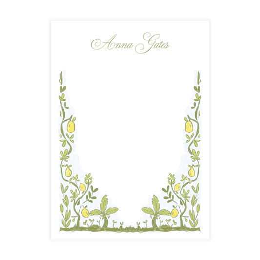 Lemons and Vines Notepad