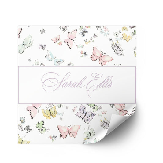 Butterfly Kisses Square Sticker