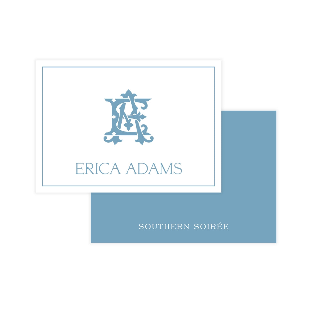 Chic Monogram Enclosure Card