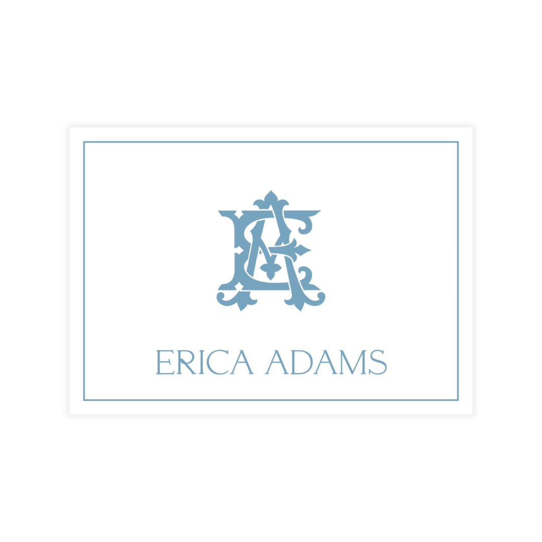 Chic Monogram Enclosure Card