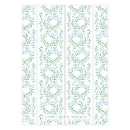 Chinoiserie Blue Block Crest Invitation