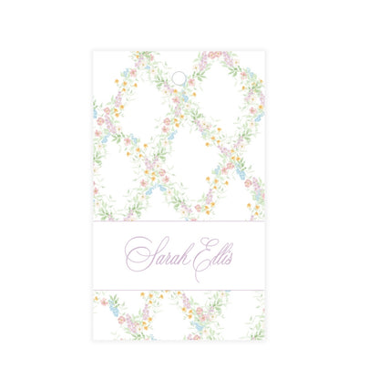 Butterfly Kisses Floral Trellis Gift Tag