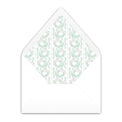 Chinoiserie Blue and Pink Block Invitation
