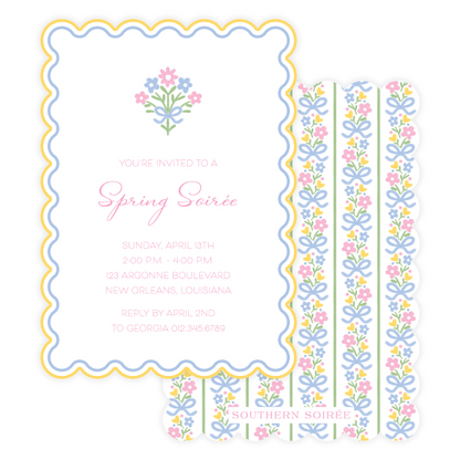 Oh Happy Day Scallop Invitation