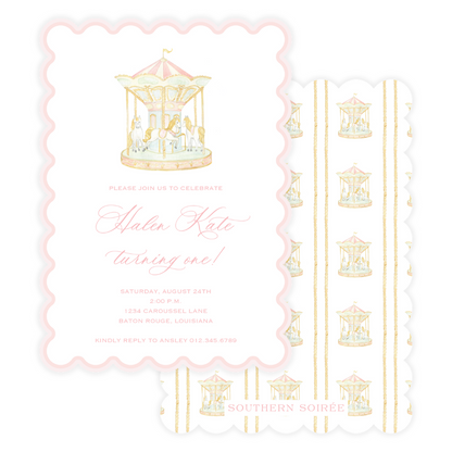 Carousel Scallop Invitation