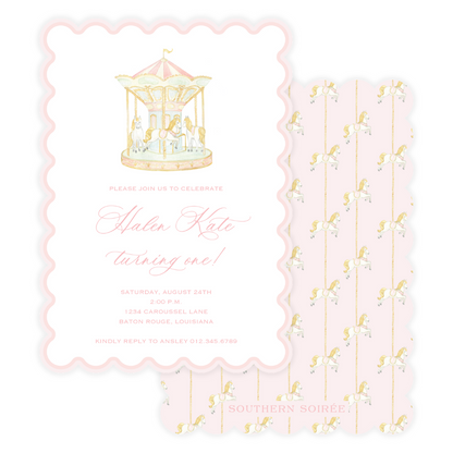 Carousel Scallop Invitation