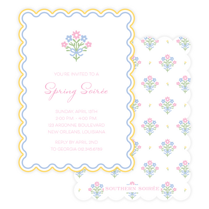Oh Happy Day Scallop Invitation