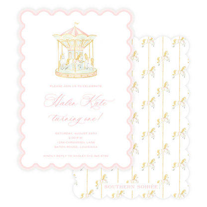 Carousel Scallop Invitation