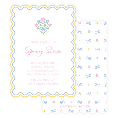 Oh Happy Day Scallop Invitation