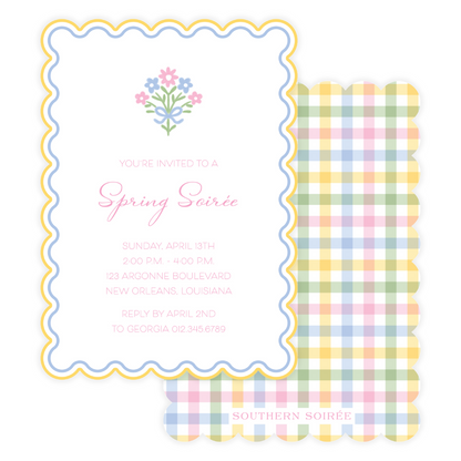 Oh Happy Day Scallop Invitation