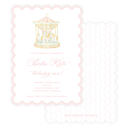 Carousel Scallop Invitation
