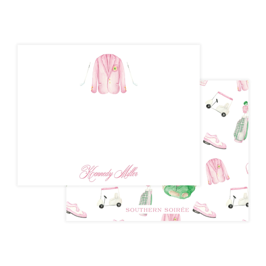 Masters Pink & Green Notecard