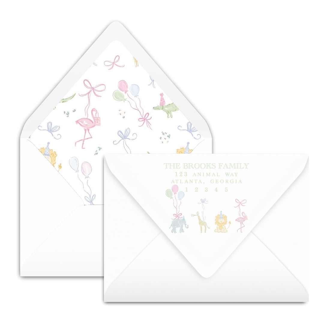 Party Animals Birthday Invitation