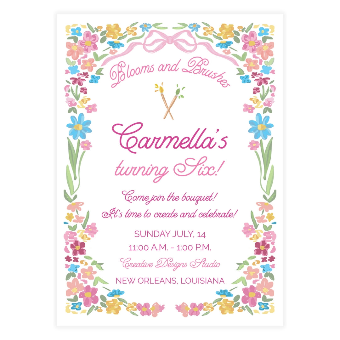Blooms & Brushes Invitation