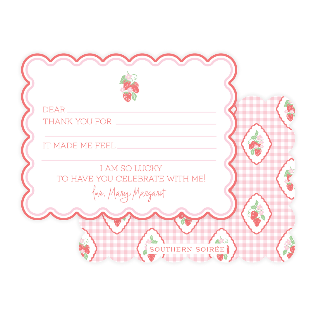 Berry Sweet Pre-Filled Scallop Notecard