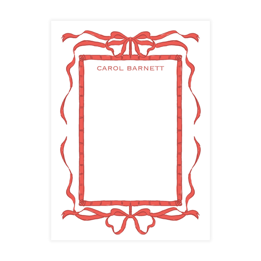 Little Red Bow Frame Notepad