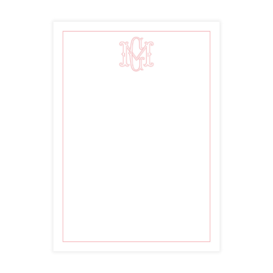 Pink Couture Monogram Notepad