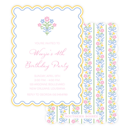 Oh Happy Day Scallop Invitation