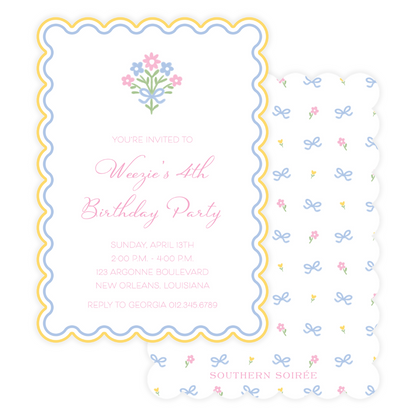 Oh Happy Day Scallop Invitation