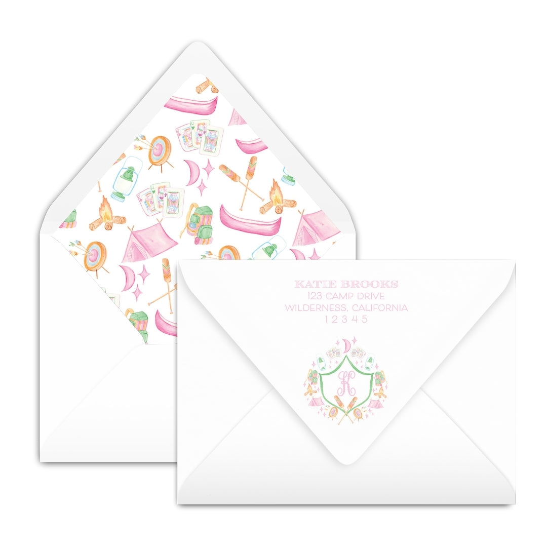Glamping Girl Notecard