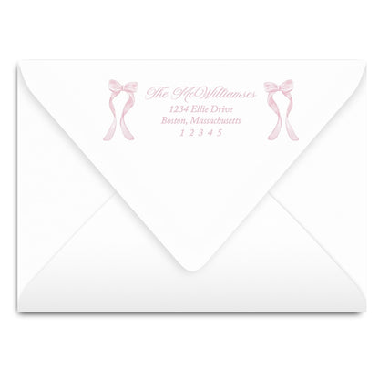 Big Pink Bow Birthday Invitation