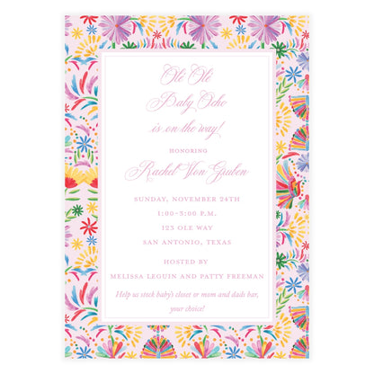 Olé Olé Fiesta Pink Invitation