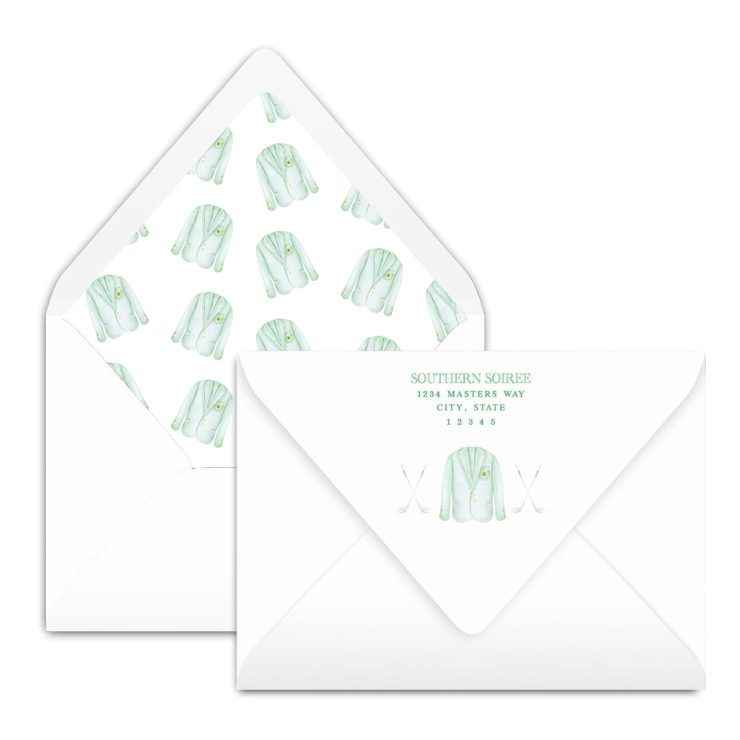 Green Jacket Golf Viewing Party Invitation