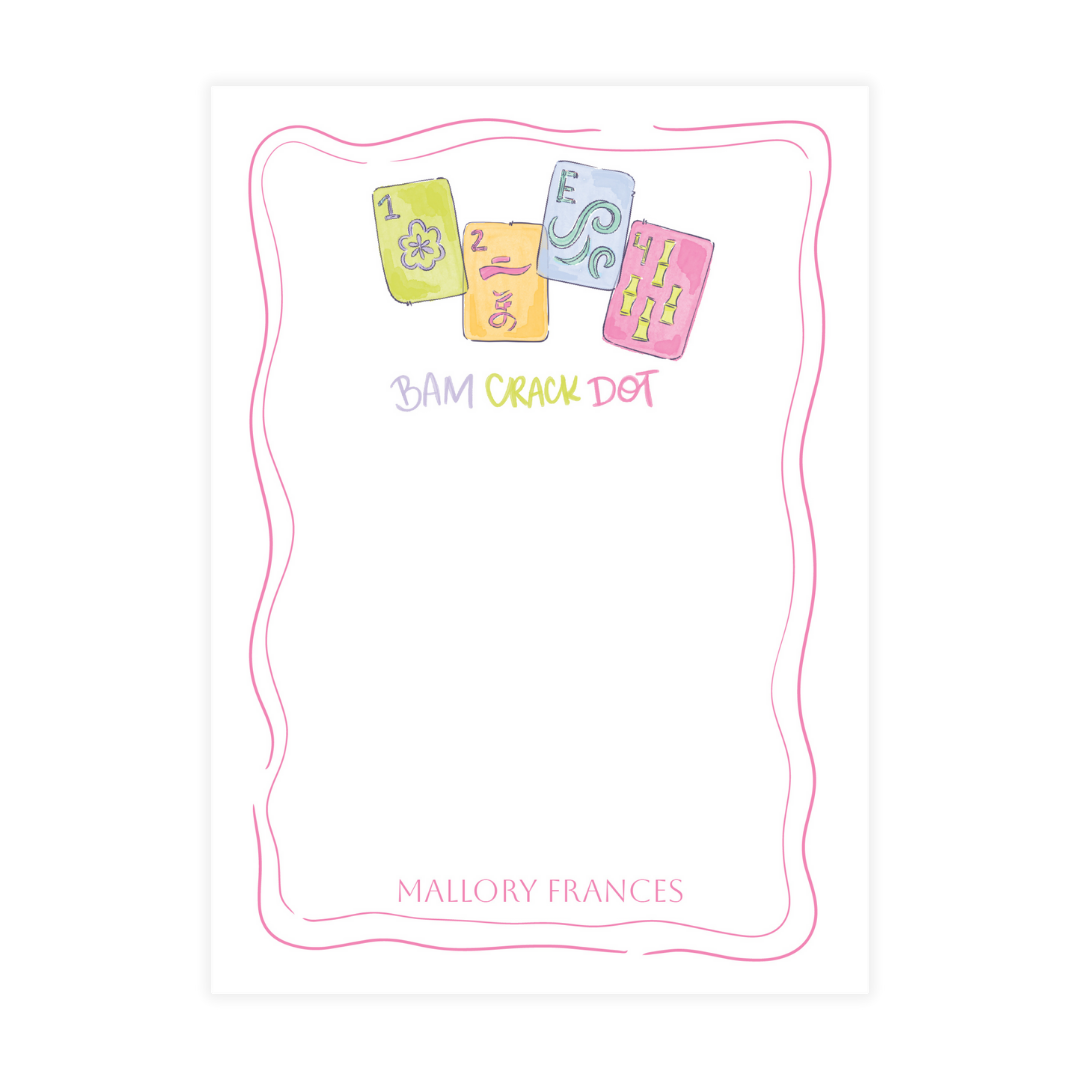 Mahjong Tiles Name Notepad