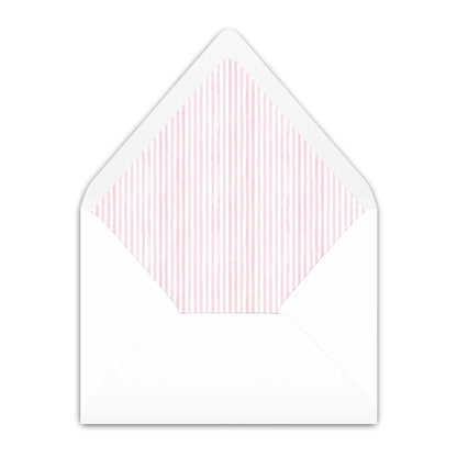 One Little Candle, One Little Cake Pink Striped Invitation