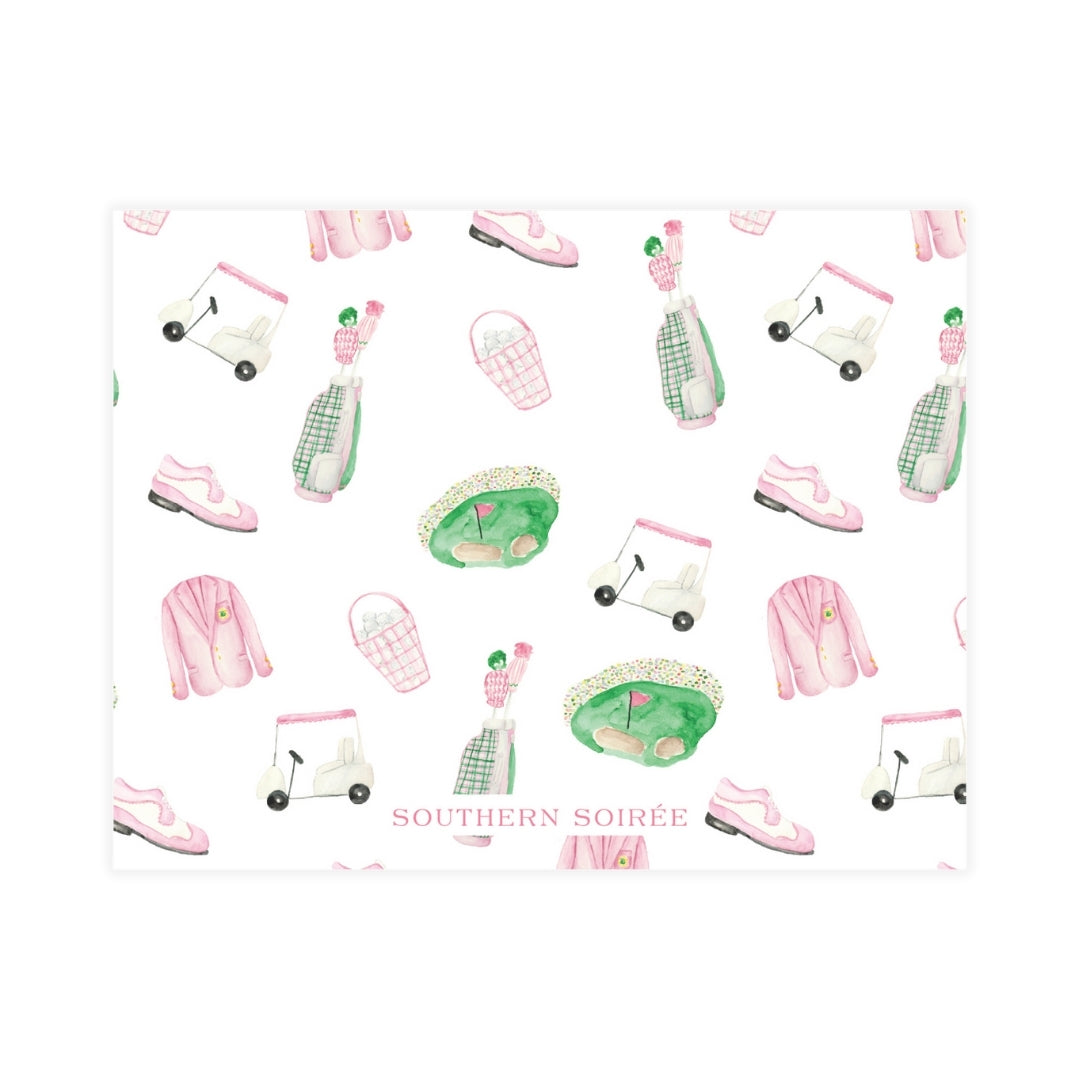 Masters Pink & Green Notecard