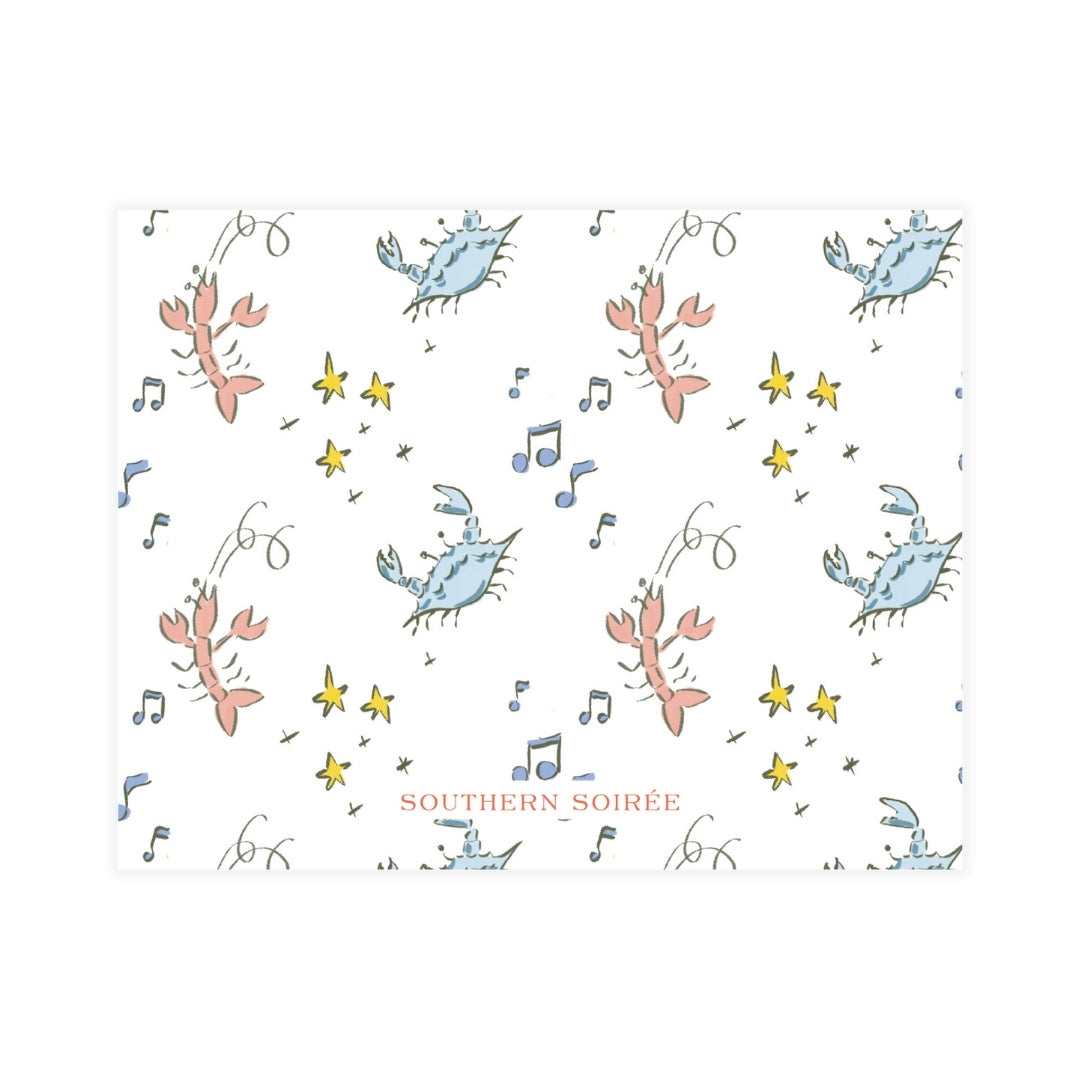 Alligator Crawfish Boil Notecard