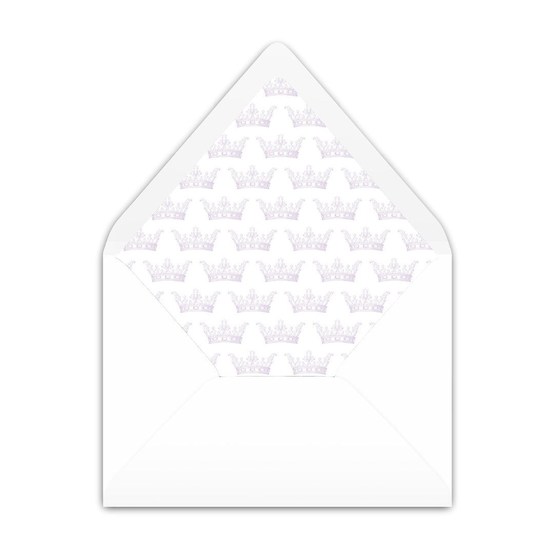 Mardi Gras Crown Personalized Notecards | Lavender Stationery